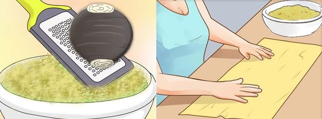 Preparación de compresas terapéuticas a partir do rábano